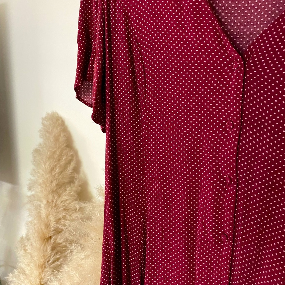Red Polk dot dress